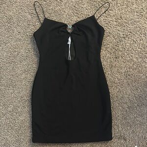 Elegant Black Spaghetti Strap Dress